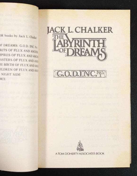 1987 3vol G.O.D. INC by JL Chalker Science Fiction Book Set 1st Editions