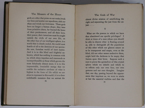 1913 The Measure Of The Hours by M. Maeterlinck Antique Literature Book
