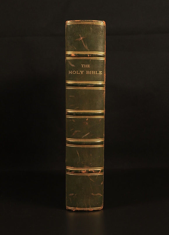c1930 The Holy Bible With Old & New Testaments Antique Illustrated Bible