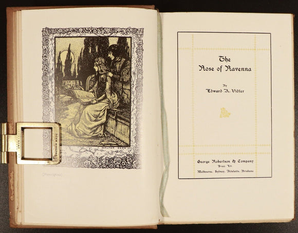 c1925 The Rose Of Ravenna by E.A. Vidler Antique Literature & Theatre Book