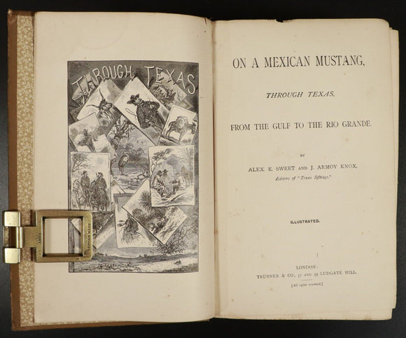 1883 On A Mexican Mustang by Alex E. Sweet Antique American Fiction Book 1st UK