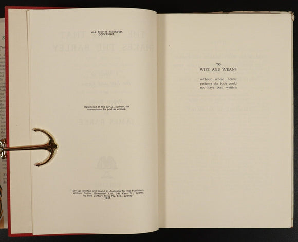 1947 The Wind That Shakes The Barley by James Barke Robert Burns Literature Book