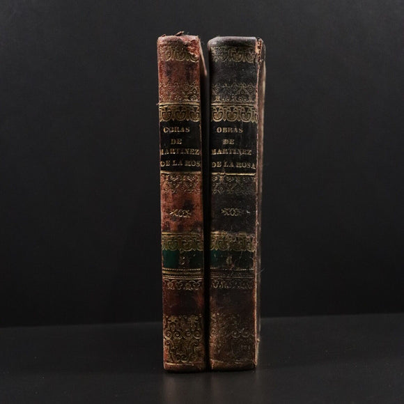 1838 2vol Obras Literarias de D. Francisco Martinez Antique Literature Books