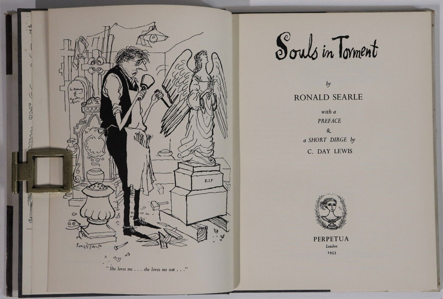 1954 Souls In Torment by Ronald Searle Satirical Cartoon & Art Book