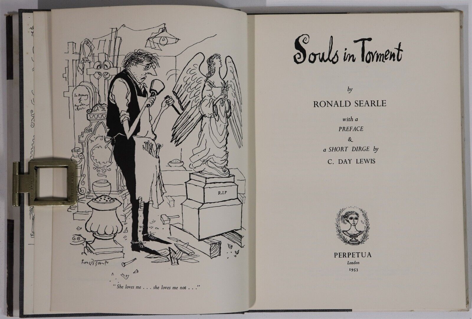 1954 Souls In Torment by Ronald Searle Satirical Cartoon & Art Book