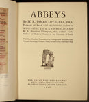 1926 Abbeys by M.R. James Antique British Church Architecture Reference Book-6