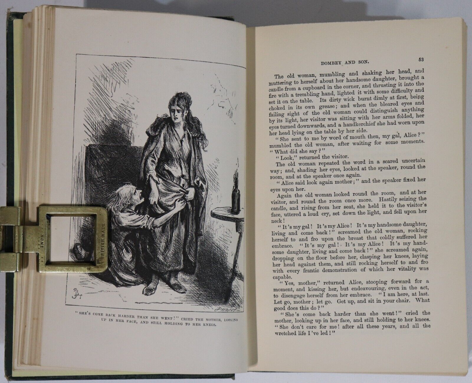 c1879 2vol Dombey And Son by Charles Dickens Antique British Fiction Book Set