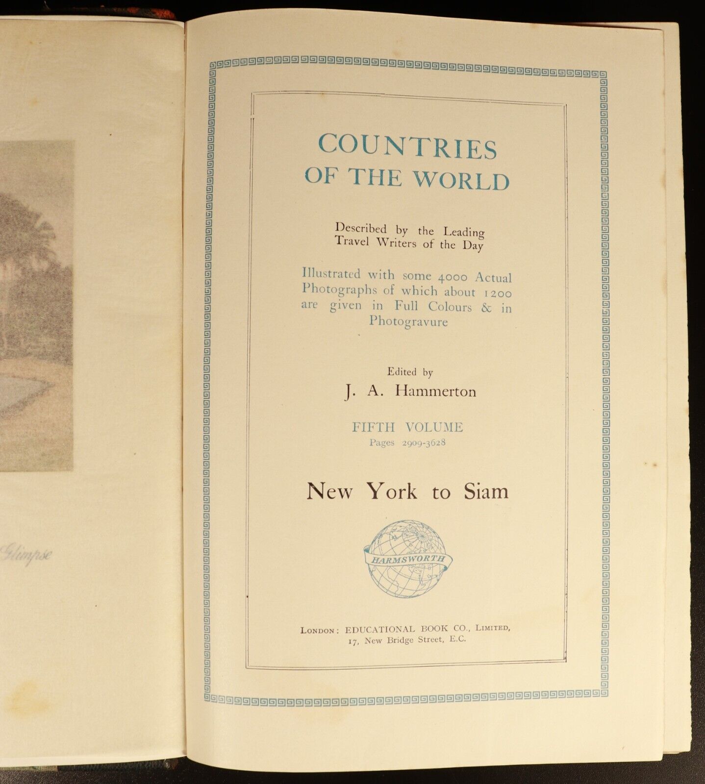 c1920 Countries Of The World JA Hammerton Antique Reference Book Vol 5. Maps