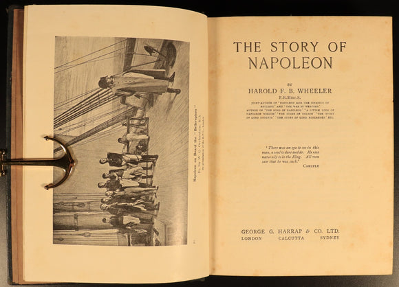 The Story Of Napoleon by Harold F.B. Wheeler 1924 Antique History Book