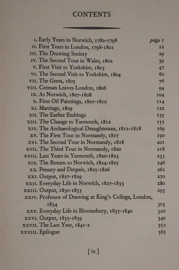 1937 The Life Of John Sell Cotman 1st Edition Antique English Art History Book