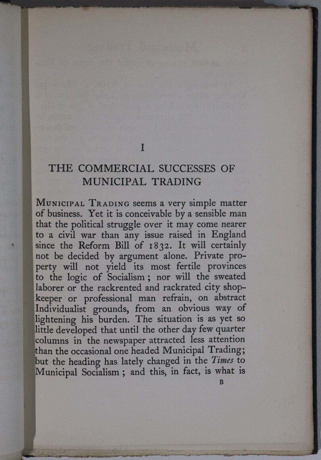 1904 Common Sense Of Municipal Trading by B. Shaw 1st Ed. Economics Book