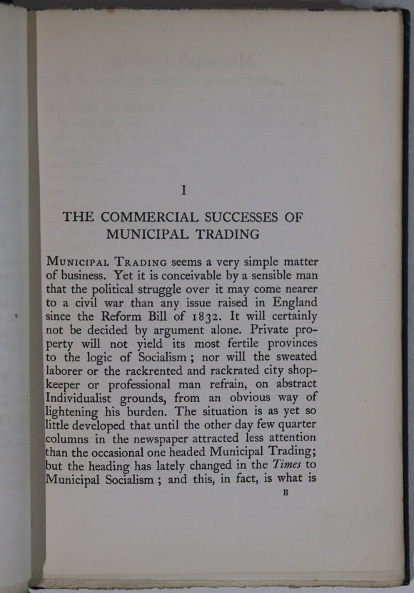 1904 Common Sense Of Municipal Trading by B. Shaw 1st Ed. Economics Book