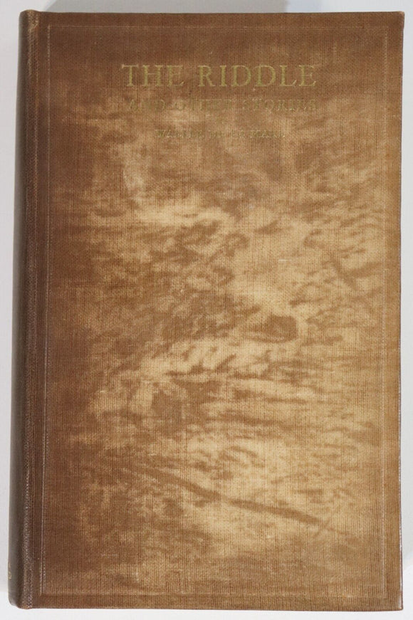 1923 The Riddle by Walter De La Mare Ltd Ed Signed by Author Literature Book