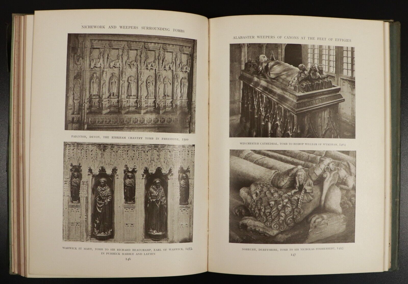 1921 English Church Monuments 1150 - 1550 F. Crossley Antique Architecture Book