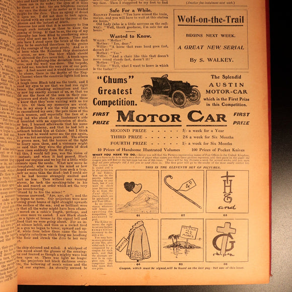 Chums 1911 Illustrated Paper For Boys Antique Illustrated British Childrens Book