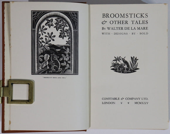 1925 Broomsticks by Walter De La Mare 1st Edition British Literature Book