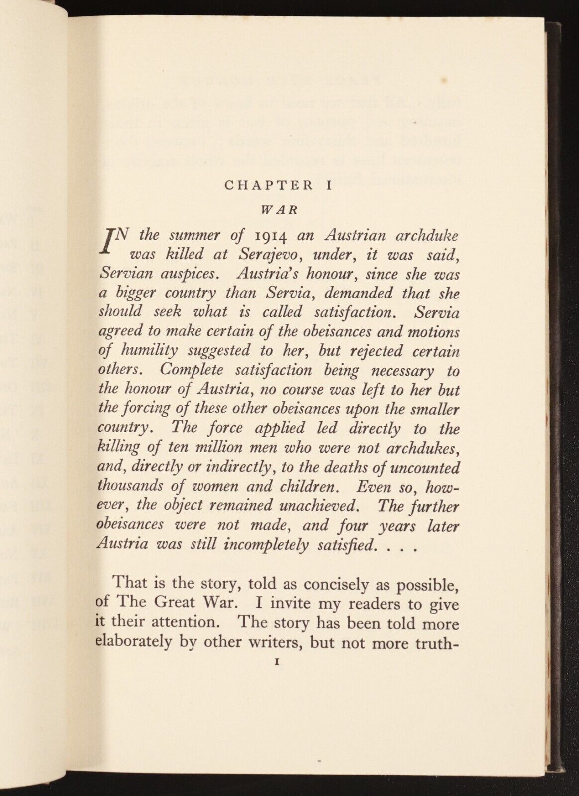 1935 Peace With Honour by A. A. Milne Antique Military History Book 4th Edition