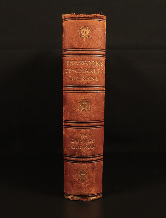 1912 Dombey And Son by Charles Dickens Antique Fiction Book Gresham V8