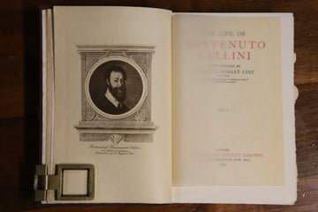 Life Of Benvenuto Cellini - 1927 - Antique Italian History Books 2 Vol Set - 0