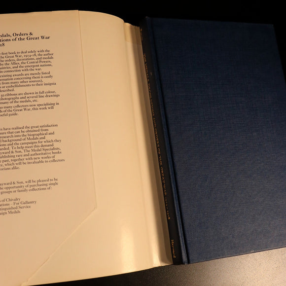 Medals, Decorations & Orders Of WW1 by AA Purves 1975 Military Reference Book