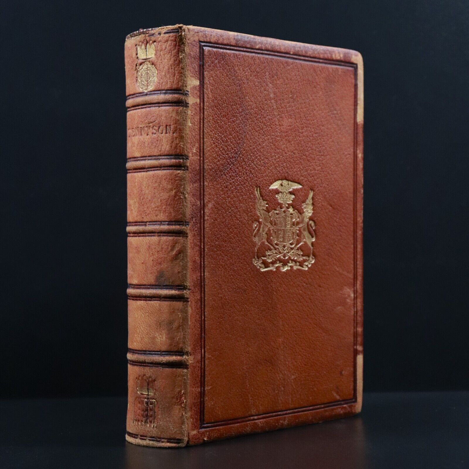 1878 The Works Of Alfred Tennyson Poet Laureate Antique Poetry Book Leather Bind