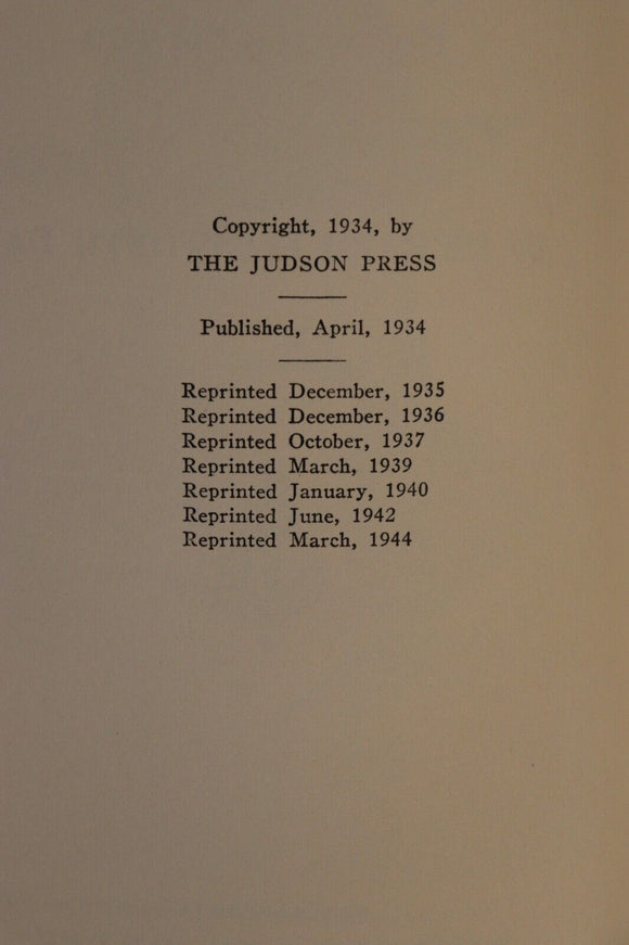 1944 The Shadow Of The Broad Brim Antique Puritan Biography Book American