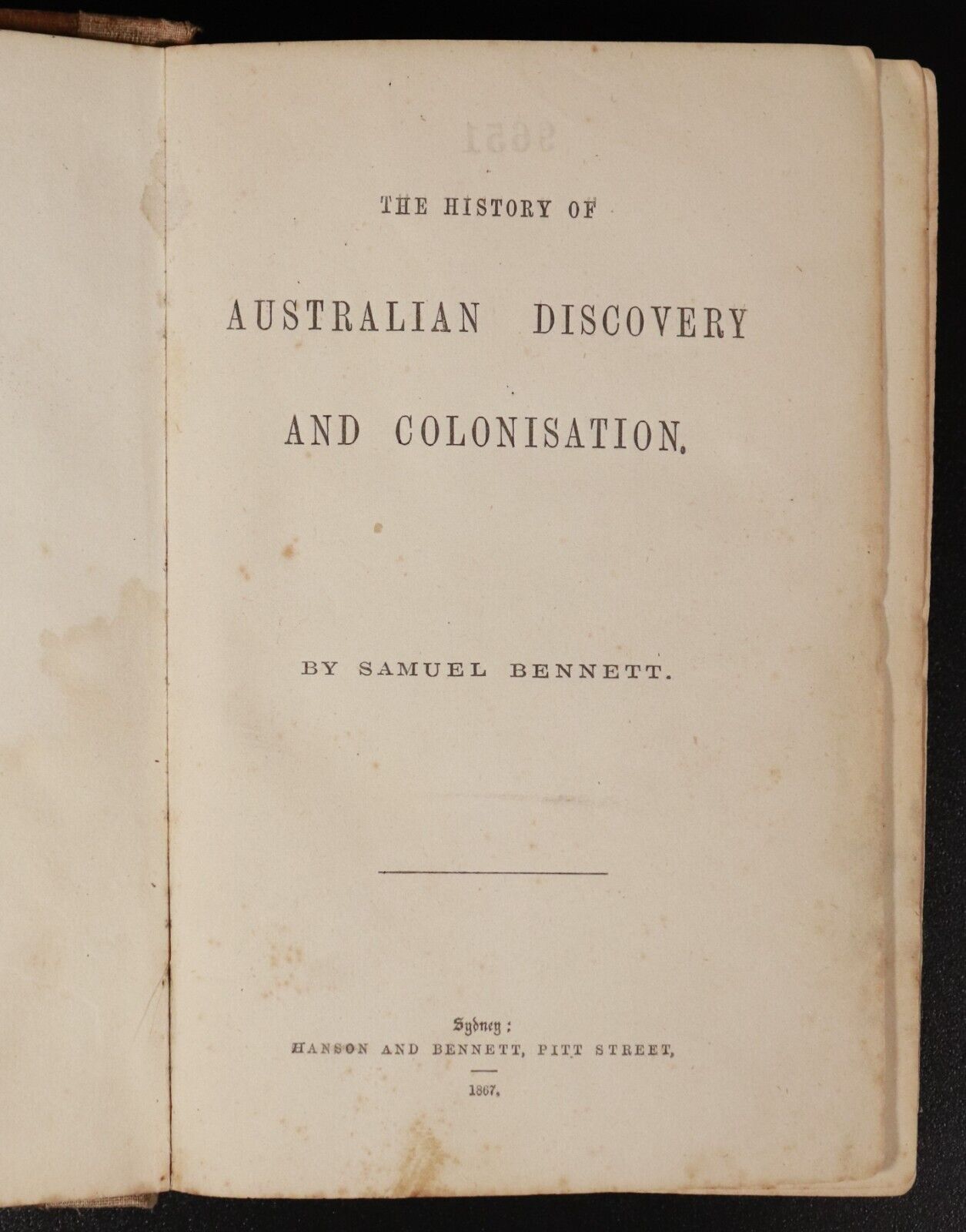 1867 History Of Australian Discovery & Colonisation Antiquarian History Book 1st