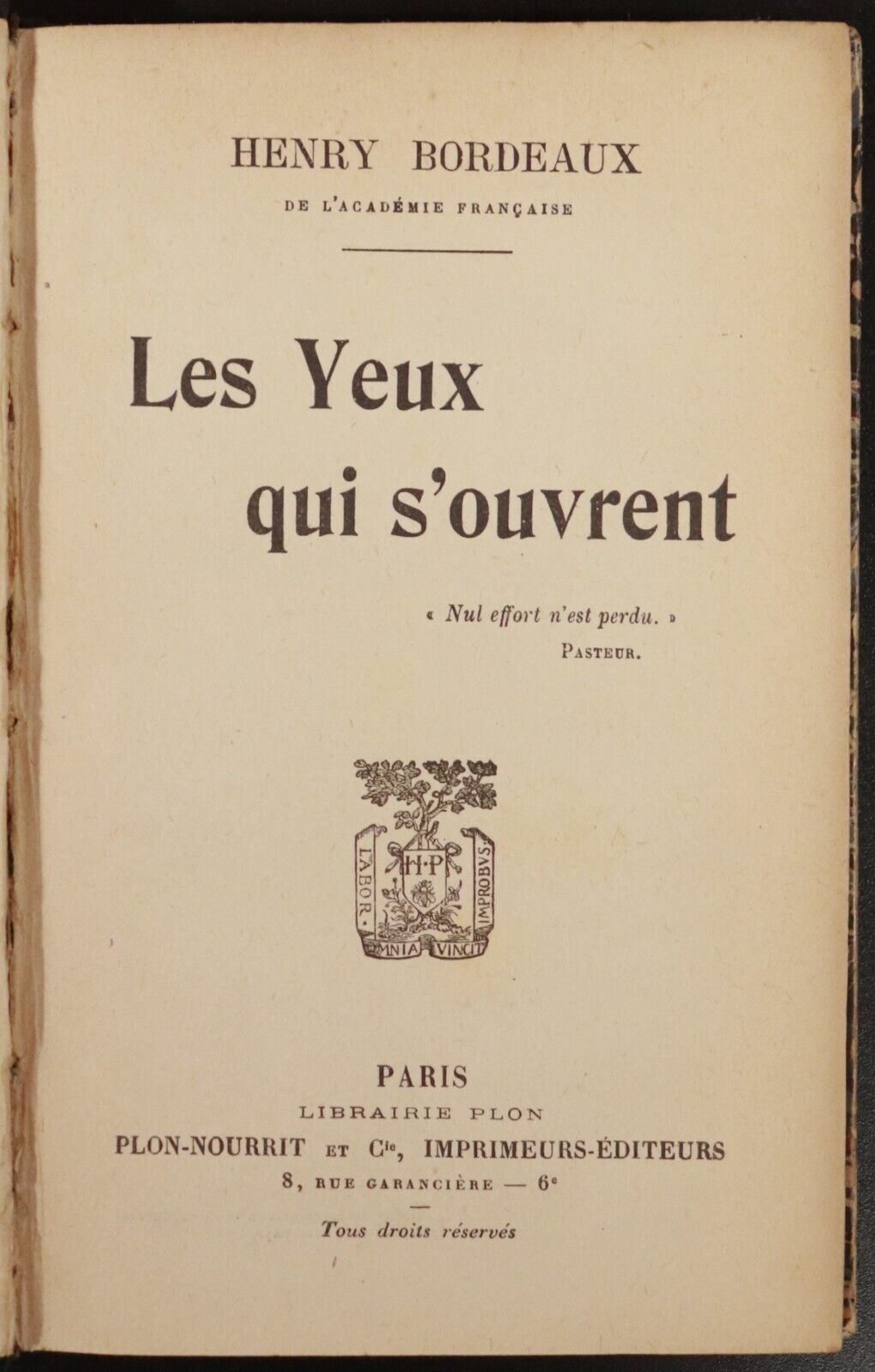 c1920 5vol Les Oeuvres d'Henry Bordeaux Antique French Fiction Books