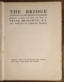 1926 The Bridge by Frank Brangwyn 1st Edition Antique Architecture History Book-2