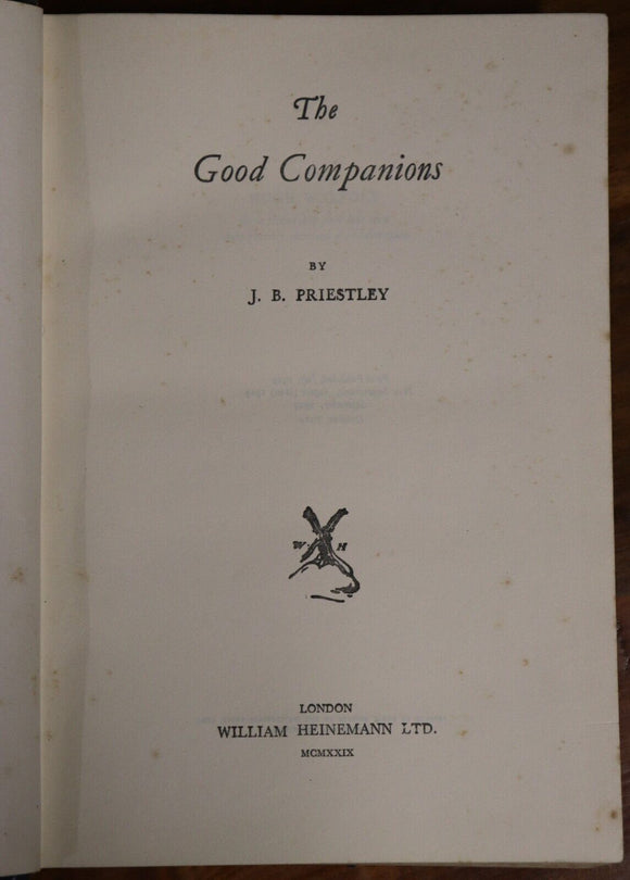 1929 The Good Companions by JB Priestley Antique British Fiction Book