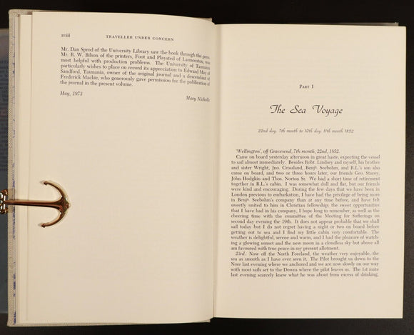 1973 Traveller Under Concern Frederick Mackie Australian Colonial History Book