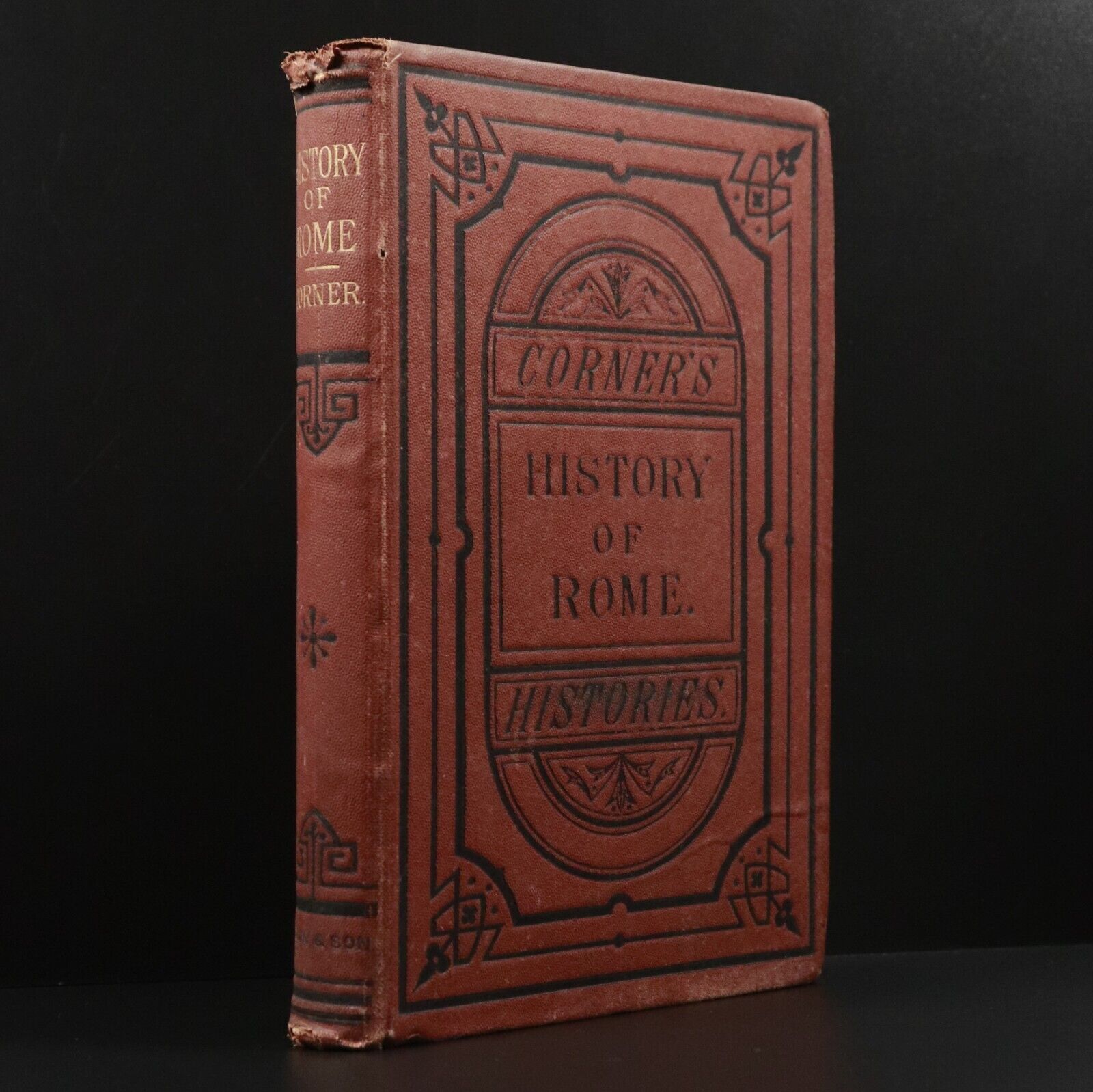 c1880 Corner's History Of Rome Antique Roman History Text Book w/Map J. Johnson