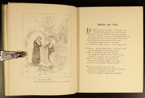 1918 Digger Smith & 1915 Sentimental Bloke CJ Dennis Antique Australian Books