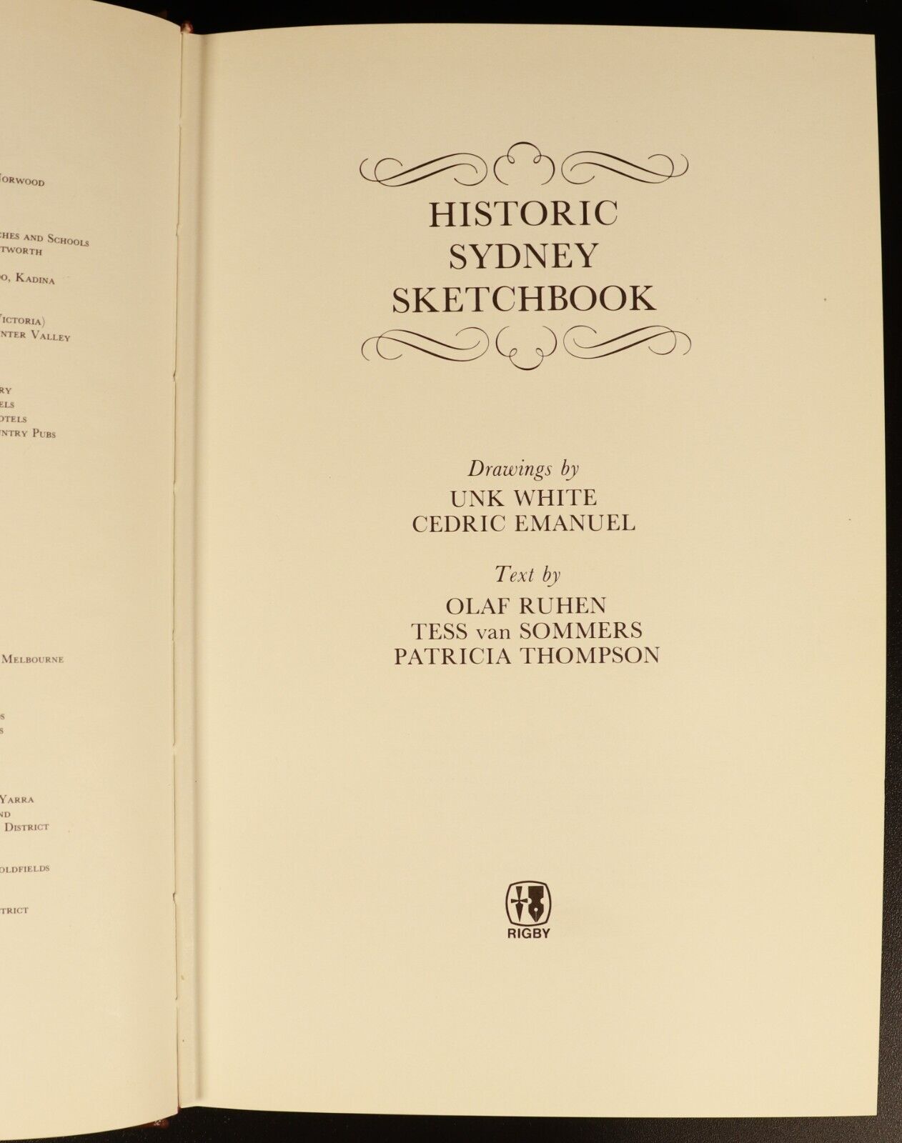 1977 Historic Sydney Sketchbook Balmain Paddington Australian History Book