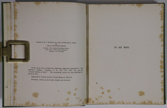 1917 The Glugs Of Gosh by CJ Dennis 1st Edition Australian Literature Book