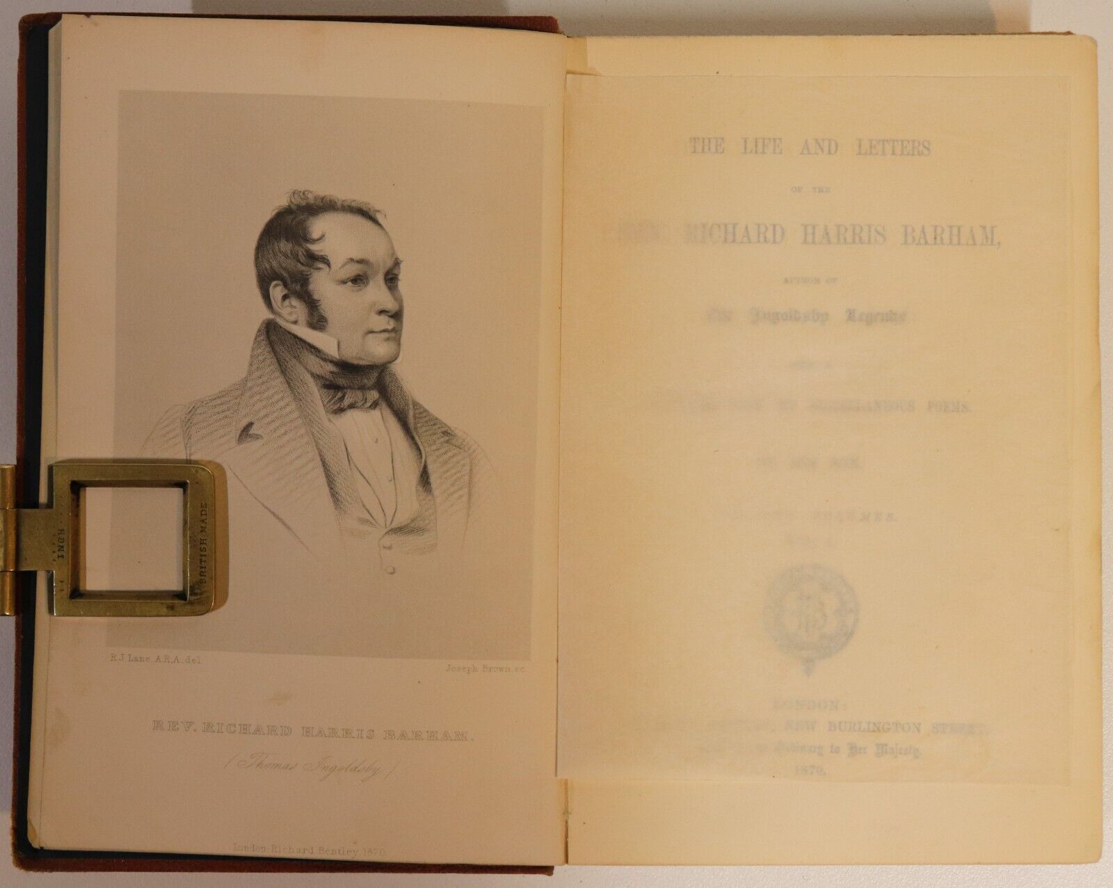 1870 2vol Life & Letters Of Richard Harris Barham Antiquarian Biography Book Set - 0