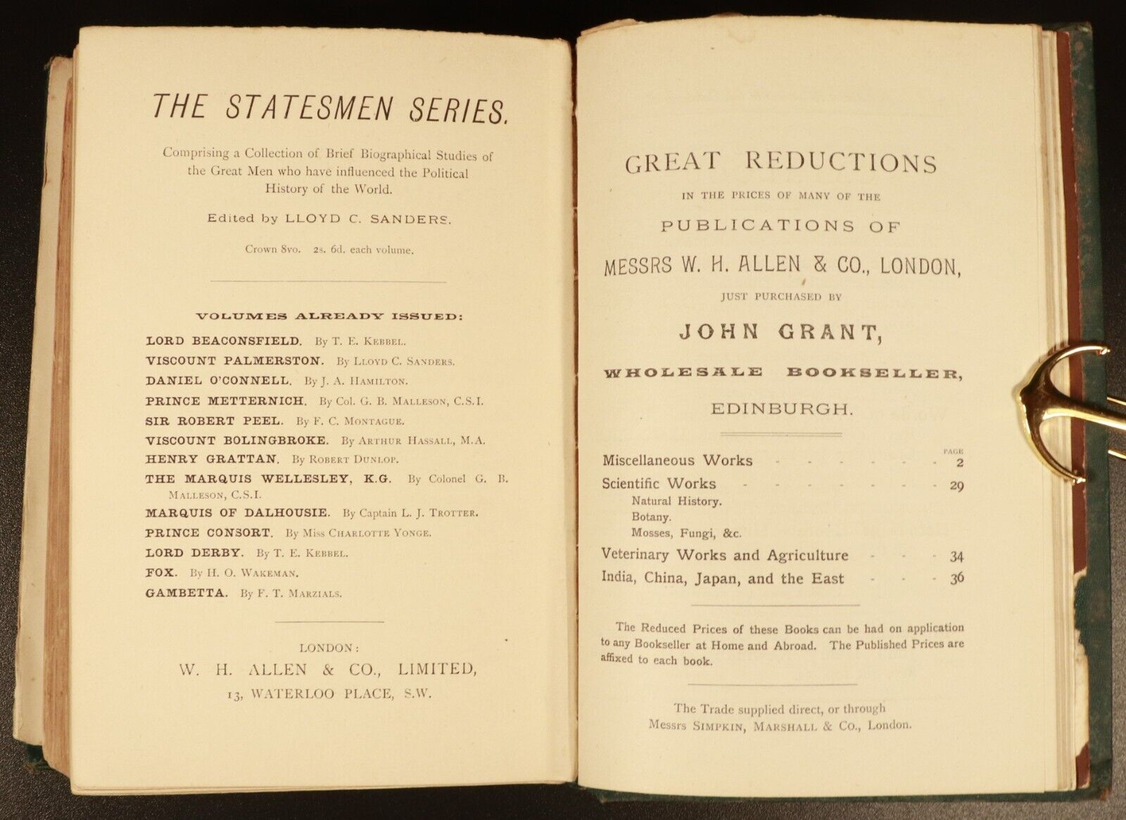 1894 Leaders Of Modern Industry by G. Barnett Smith Antique History Book 1st Ed