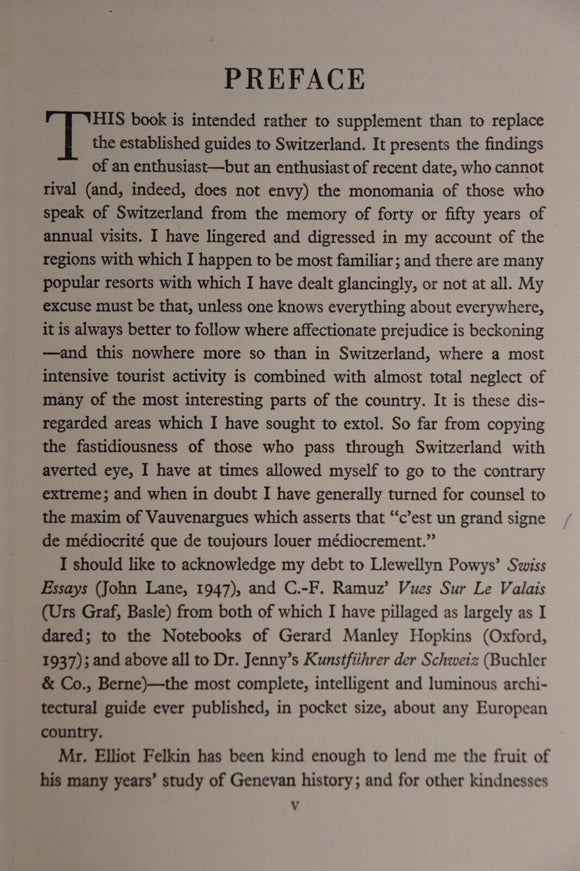 1950 Switzerland by John Russell - BT Batsford Antique Travel History Book