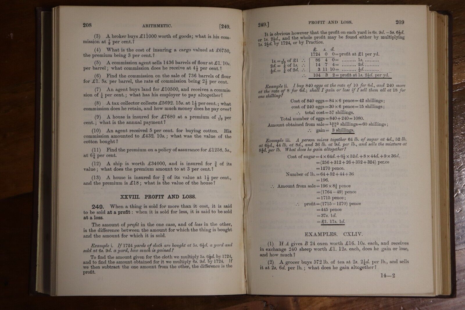 1897 Arithmetic by C Pendlebury Antique Business Mathematics Reference Book