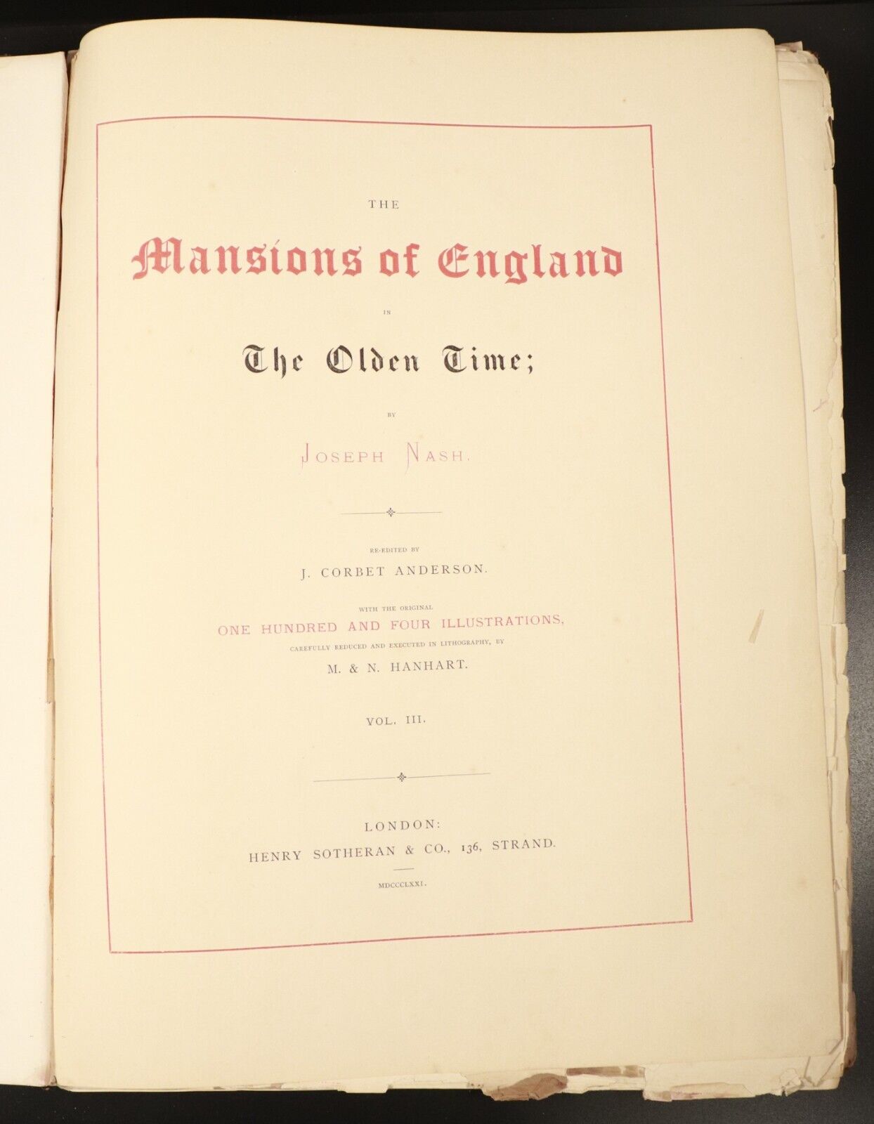 1869 4vol The Mansions Of England In Olden Time Antiquarian Architecture Books