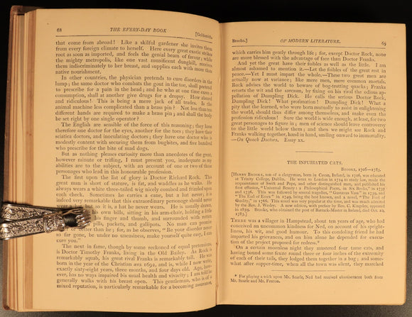 Everyday Book Of Modern Literature by GH Townsend c1870 Antique Book Chandos