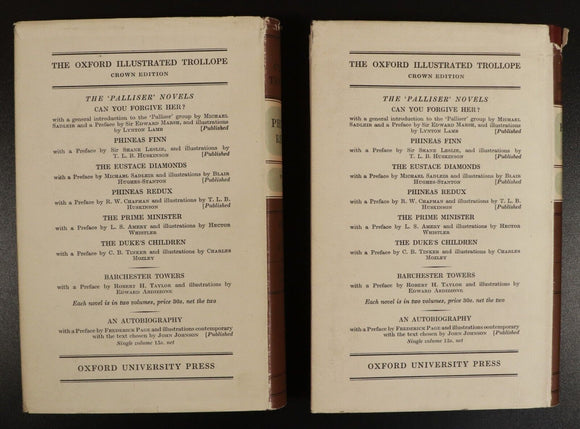 1951 2vol Phineas Redux by Anthony Trollope British Fiction Novel Book Set