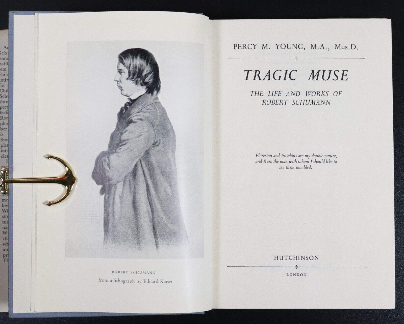 1957 Tragic Muse: Works Of Robert Schumann Classical Music History Book 1st Ed