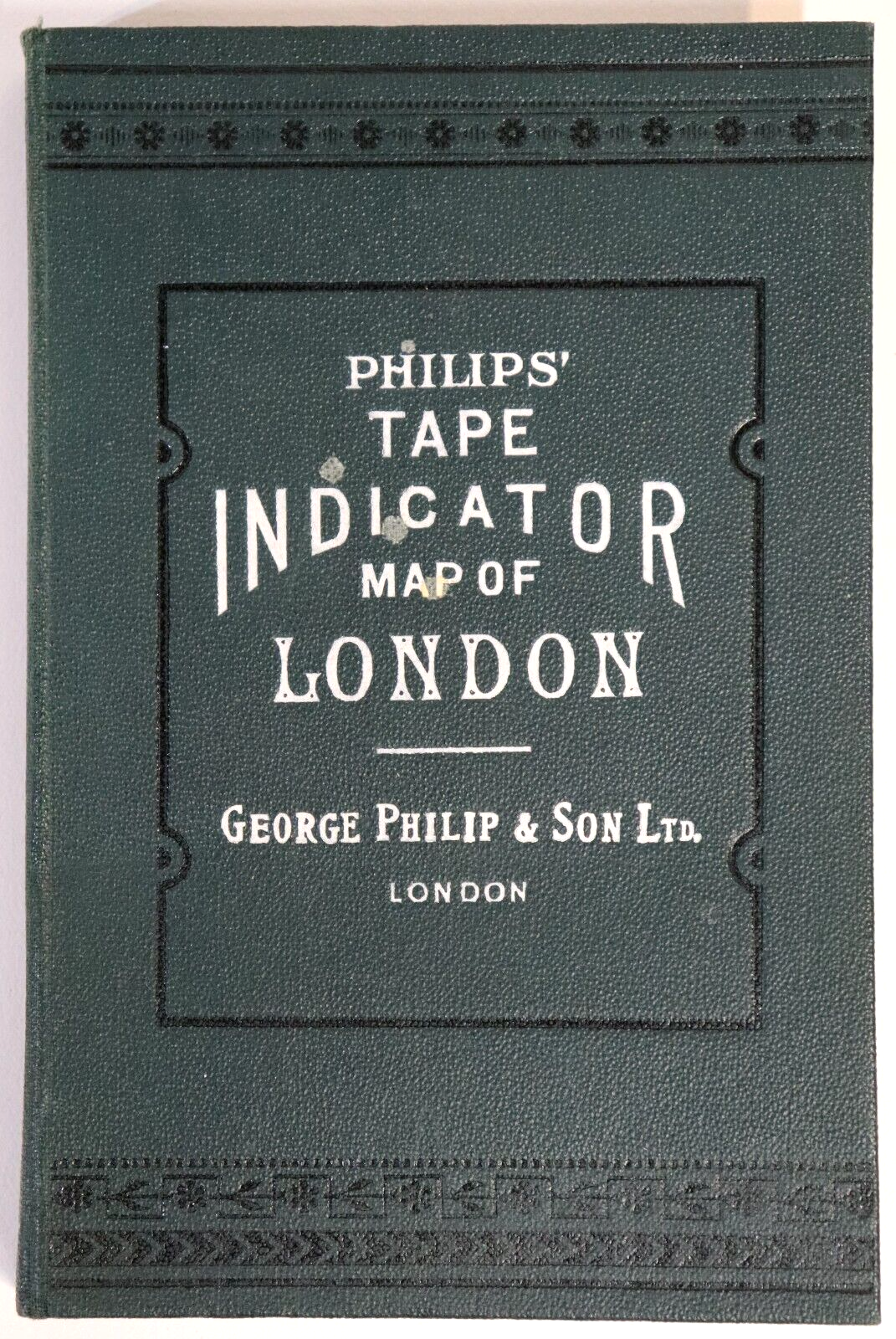 c1910 Philip's Tape Indicator Map Of London Antique British Map w/Tape Book