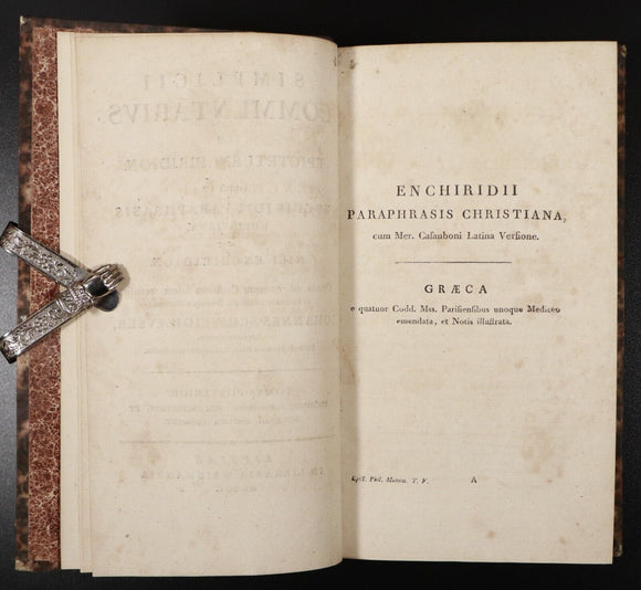 1800 2vol The Enchiridion Handbook Of Epictetus Antiquarian Philosophy Books