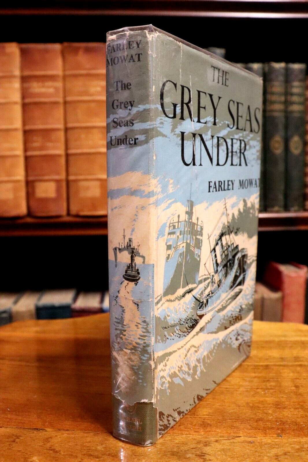 1959 The Grey Seas Under by Farley Mowat Canadian Sea Adventure Fiction Book - 0