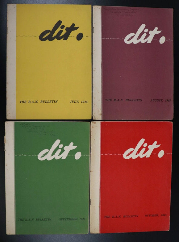 1945 9vol Dittybox & Dit Australian & British Navy WW2 History Books Magazines