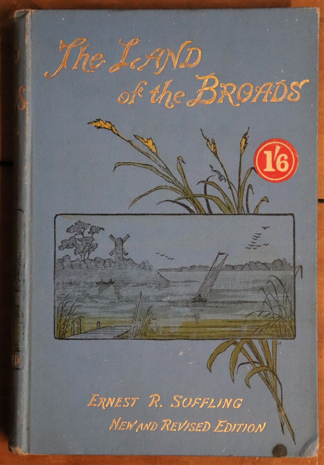 1895 The Land of the Broads: Norfolk & Suffolk Rare Antique Book Colour Map