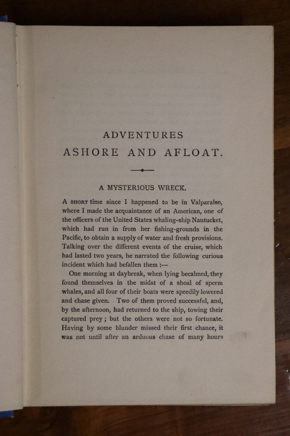 c1906 Adventures Ashore & Afloat Antique Childrens Adventure Story Book