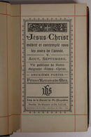 1891 Jesus Christ Meditations & Contemplations Antique French Theology Book-3